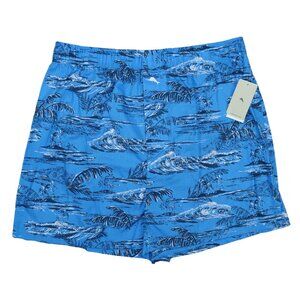 Tommy Bahama Boxer Shorts Blue Tropical Island Surf 100% Cotton NWT